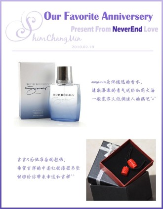Regalos para Changmin de NeverEnd Love Neverendlove